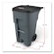 Rubbermaid Commercial 65 gal. Square Trash Can FG9W2100GRAY - alternate 4
